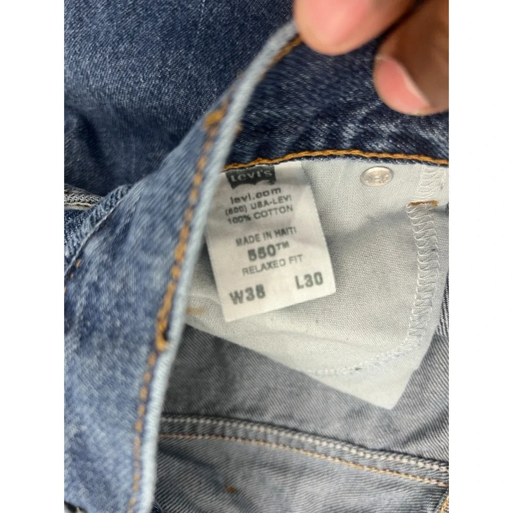 Vintage Levi's 550 Jeans Men 38x30 Blue Denim Relaxed Fit Baggy Skate Streetwear